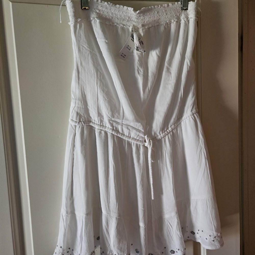 Womens Drawstring Blouson Mini Dress